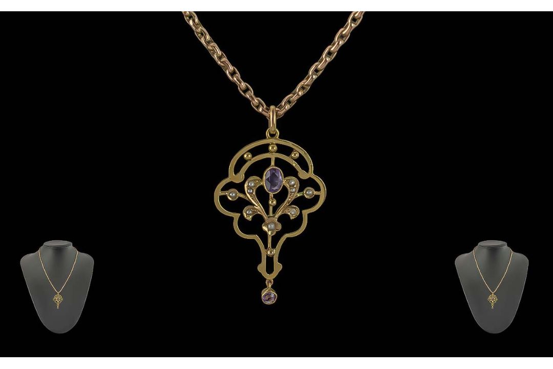 Antique Period - Ladies 9ct Gold Open Wo
