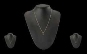 Ladies 9ct Gold & Pendant Set Necklace,