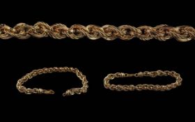 Ladies Well Designed 9ct Gold Bracelet.