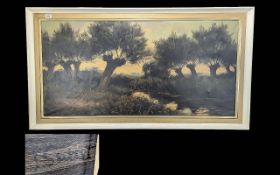 Large Modern Oil on Canvas , framed, dep
