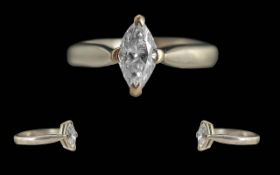 Ladies - Pleasing 18ct Gold Single Stone