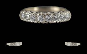 Ladies 18ct White Gold 8 Stone Diamond S