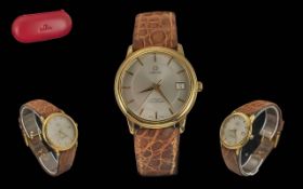 Omega - Gents 18ct Gold Cased Automatic Chronometer Wrist Watch, Stamped 750 to Back of Case.