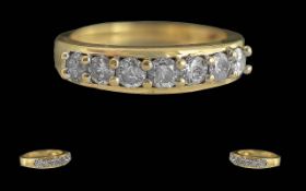 Ladies 18ct Gold Seven Stone Diamond Set