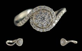 Ladies Superb 18ct White Gold Diamond Se