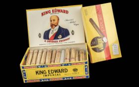 King Edward Cigars. Large Box of Imperial King Edward Cigars Along with Unopened Villiger Export