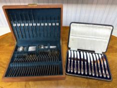 Swedish Canteen Of Cutlery - GENSE Stylish Stainless steel, Housed In A Wooden Box. Six Piece