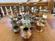 A Collection Of Metalware - Silver Plate and Brass.