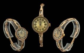Rolex - Ladies 1930's 9ct Gold Mechanical Wrist Watch, with 9ct Gold Expanding Rolex Watch Bracelet,
