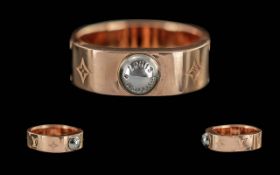 Louis Vuitton Rose Gold Plated Ring, With Box & Pouch.