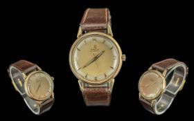 Omega 9ct Gold Cased Gents Bumper Movement Automatic Wrist Watch. c.1950's. Features Two Tone
