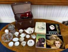 Box of Collectibles, including a children's nursery tea service featuring this little piggy went