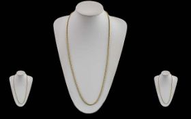 Antique Period Pleasing Quality 12ct Gold Double Link Design Belcher Chain of Excellent Warm Gold