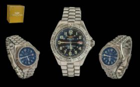Breitling 1884 Gents Steel Super Ocean Divers Automatic Chronometer Wrist Watch - Model No 471586.