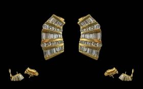 Ladies Pleasing 14ct Gold Baguette and B