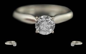 Ladies - Pleasing 18ct White Gold Single