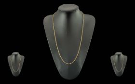 A Fine Quality 9ct Gold Box Chain of Lon