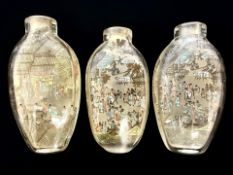 Three Chinese Snuff Bottles. Chinese in