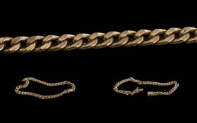 A Fine Ladies or Gents 9ct Gold Curb Bra