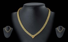 Ladies 9ct Gold Basket Weave / Design Ne