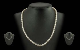 Jersey Pearl - Vintage Necklace with 9ct