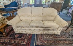 Three Piece Suite, uphostered in cream j