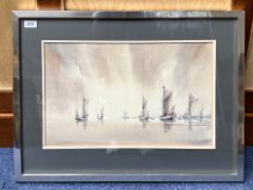 George Allen Large Framed Watercolour de