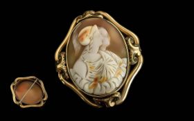 Antique Period Ladies Large 9ct Gold Fra