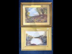Two Framed Watercolours, comprising a la