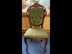 Single Chair, Wooden Carved Backrest, ca