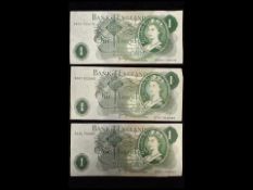 Four Jo Page One Pound Notes (B322). Ver