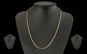A Fine 9ct Gold Serpentine Designed Chai