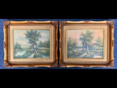 Pair of Framed Oil Paintings both signed