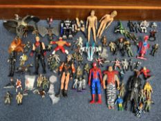 Bag of Action Figures & Accessories, inc