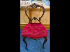 Victorian Balloon Back Single Chair. Bu