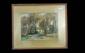 Framed Watercolour mounted and glazed, d
