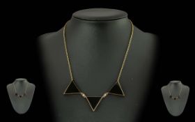 Ladies 9ct Gold Fashion Necklace. 1930's