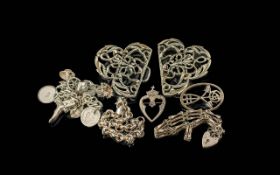 Collection of 925 Silver Jewellery, Together with a Silver 925 Nurses Buckle. Jewellery Includes