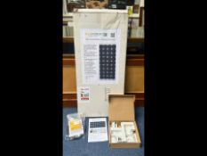 High Current Battery Charging Solar Panel Kit, for vehicle, caravan, shed or boat. Complete kit