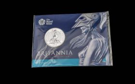 United Kingdom Britannia 1 oz Fine Silver Coin - Date 2015, Purity 999. In Sealed Package, Mint