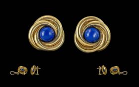 Ladies Fine Pair of 18ct Gold Earrings, Marked 750 - 18ct. Excellent Quality / Design. Weight 8.7