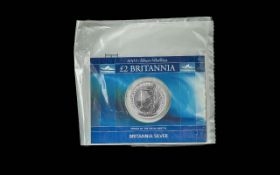 United Kingdom Elizabeth II Royal Mint 1 oz Fine Silver Coin, Date 2004, Purity 999. Top Grade -