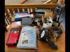 Two Boxes Containing a Quantity of Miscellaneous Items, to include a four channel radio cassette,