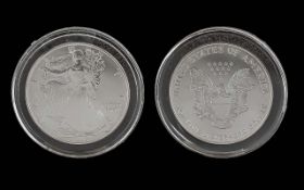 Untied States of America 1 oz Fine Silver One Dollar Coin - Date 1996. Top Grade.