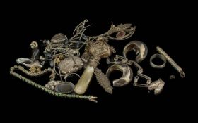 Good Assortment of Sterling Silver Jewellery, Includes Earrings, Rings, Brooches, Tennis Bracelet