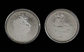 United Kingdom Britannia 1 oz Fine Silver Coin - Date 1999. Mint Condition / Top Grade. In Capsule.
