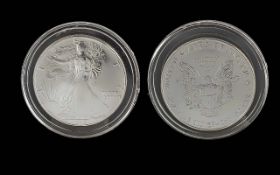 Untied States of America 1 oz Fine Silver One Dollar Coin - Date 1995. Mint Condition / Top Grade.