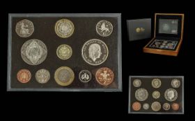 Royal Mint United Kingdom 2008 Ltd and Numbered Edition Proof Struck Coin Collection ( 11 ) Coins In