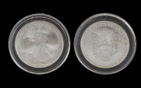 United States of America 1 oz Fine Silver One Dollar, Date 1998. Mint Condition / Top Grade.