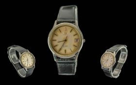 Omega - Deville Gents Steel Cased Quartz Wrist Watch. Case Number 1332, c.1970's. With Original